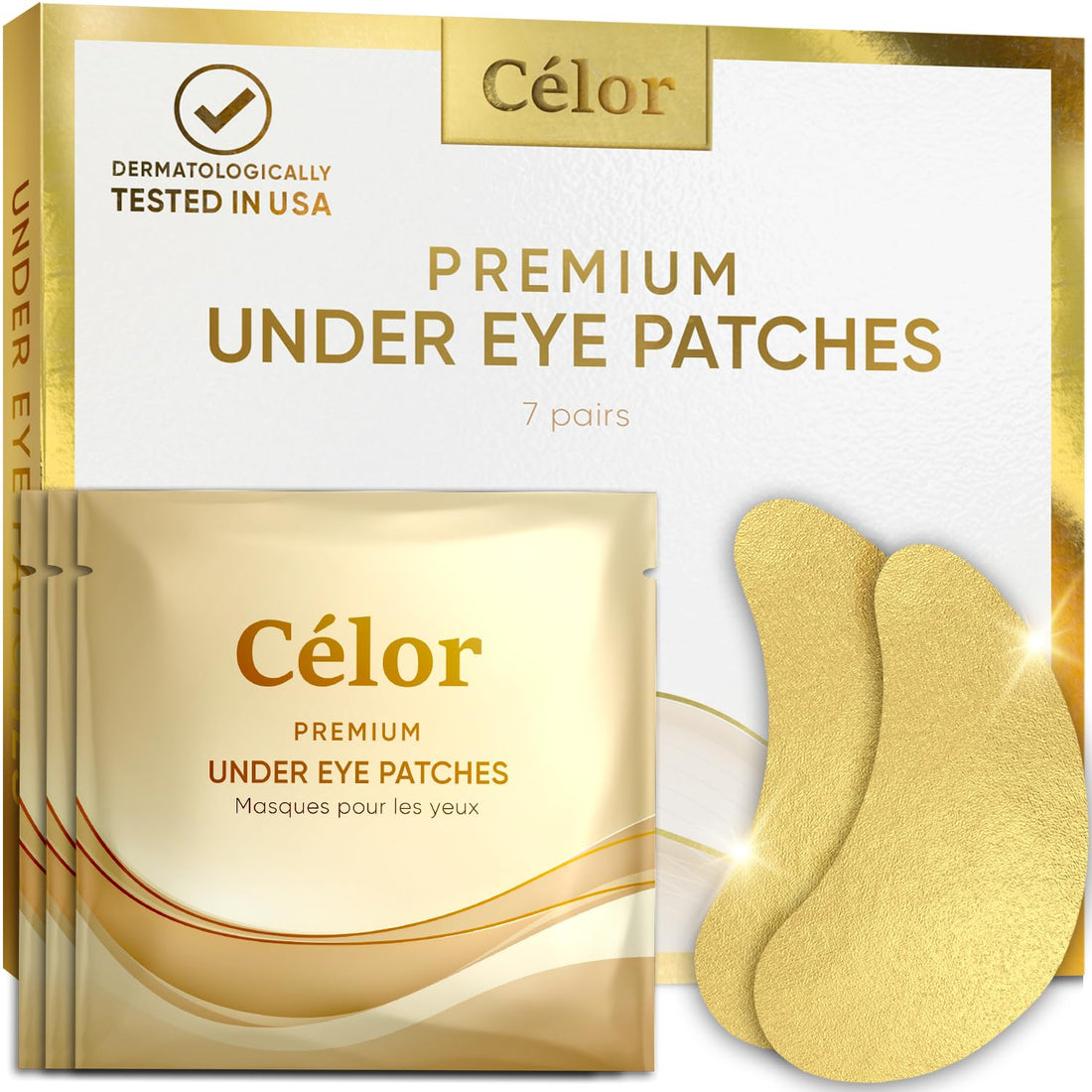 Premium Under Eye Patches Enriched with Hyaluronic Acid, Caffeine, Tea Tree & Collagen