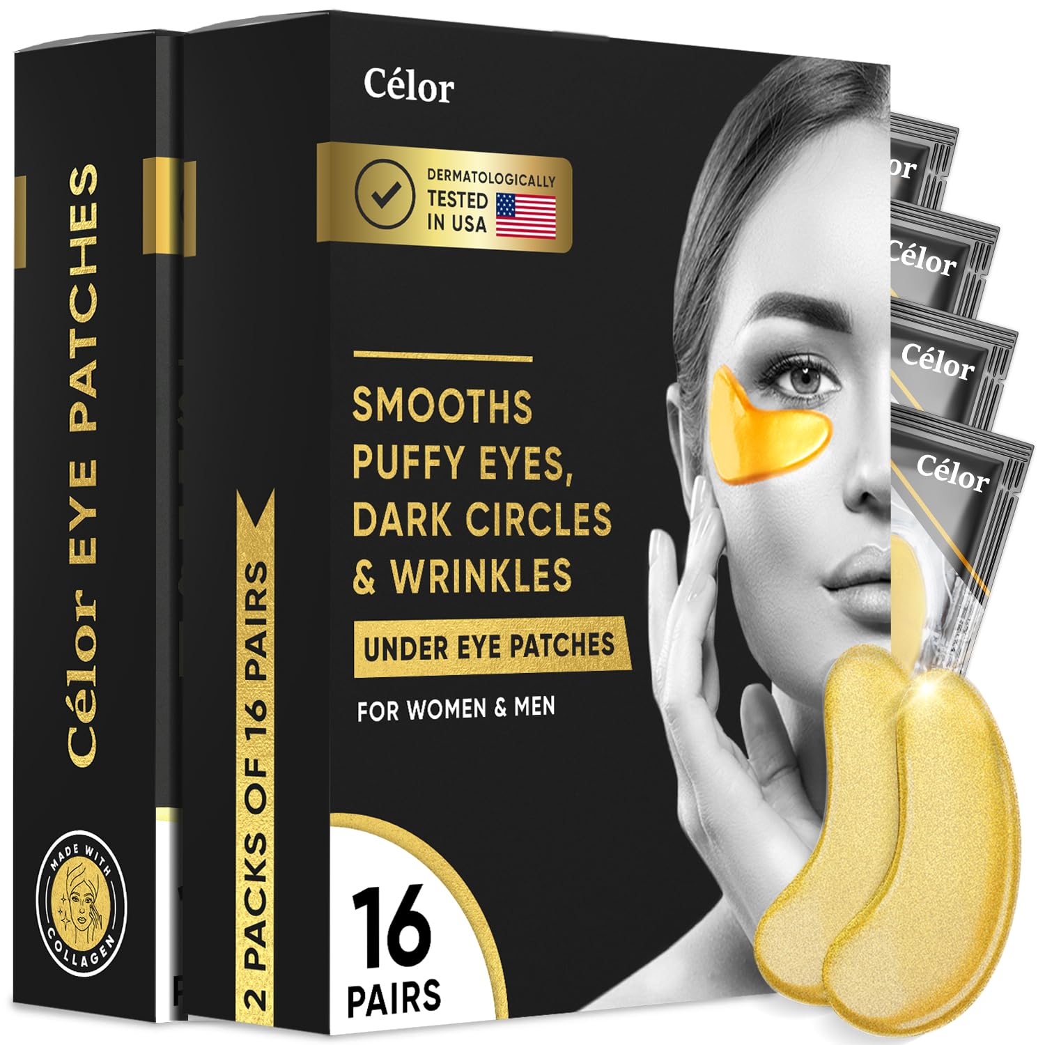 Under Eye Patches - Golden Under Eye Mask with Amino Acid & Collagen