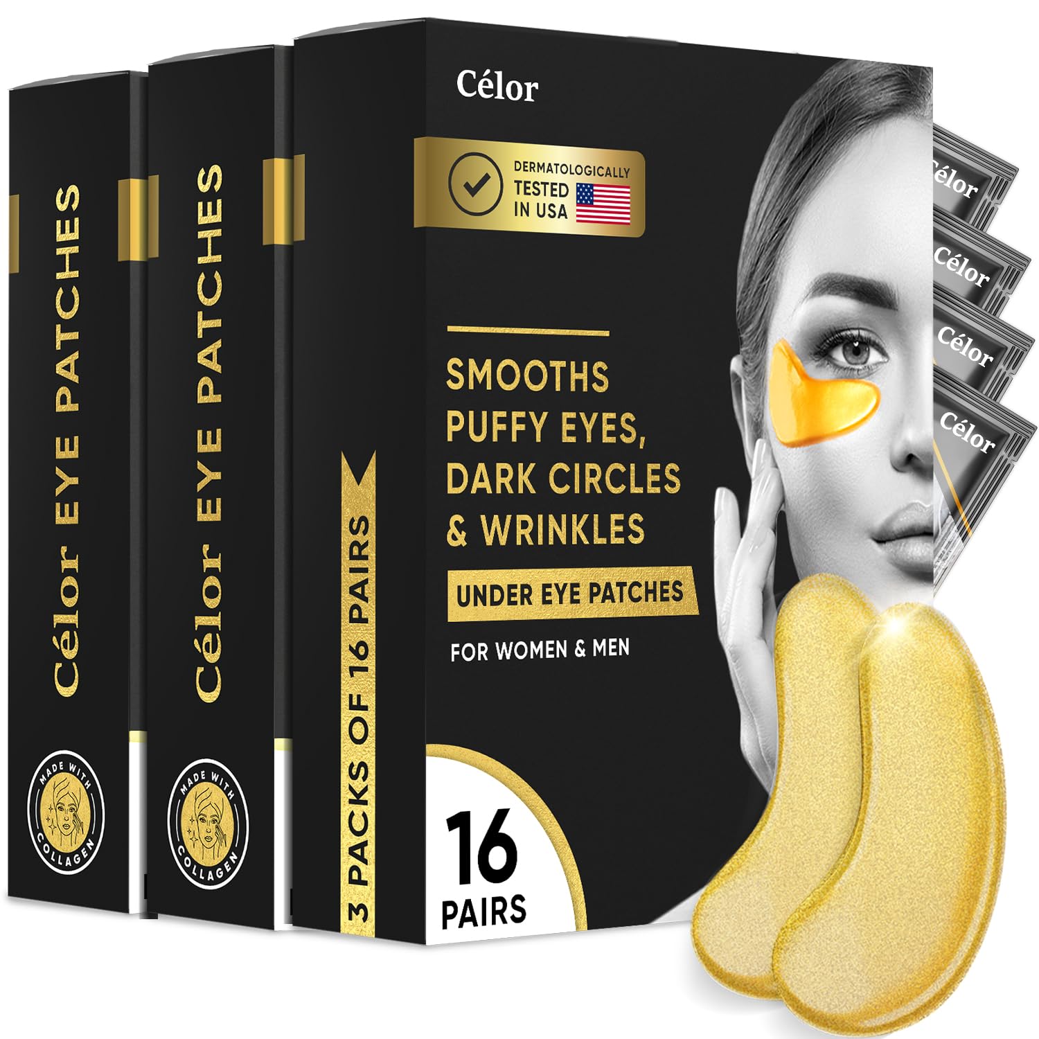 Under Eye Patches - Golden Under Eye Mask with Amino Acid & Collagen