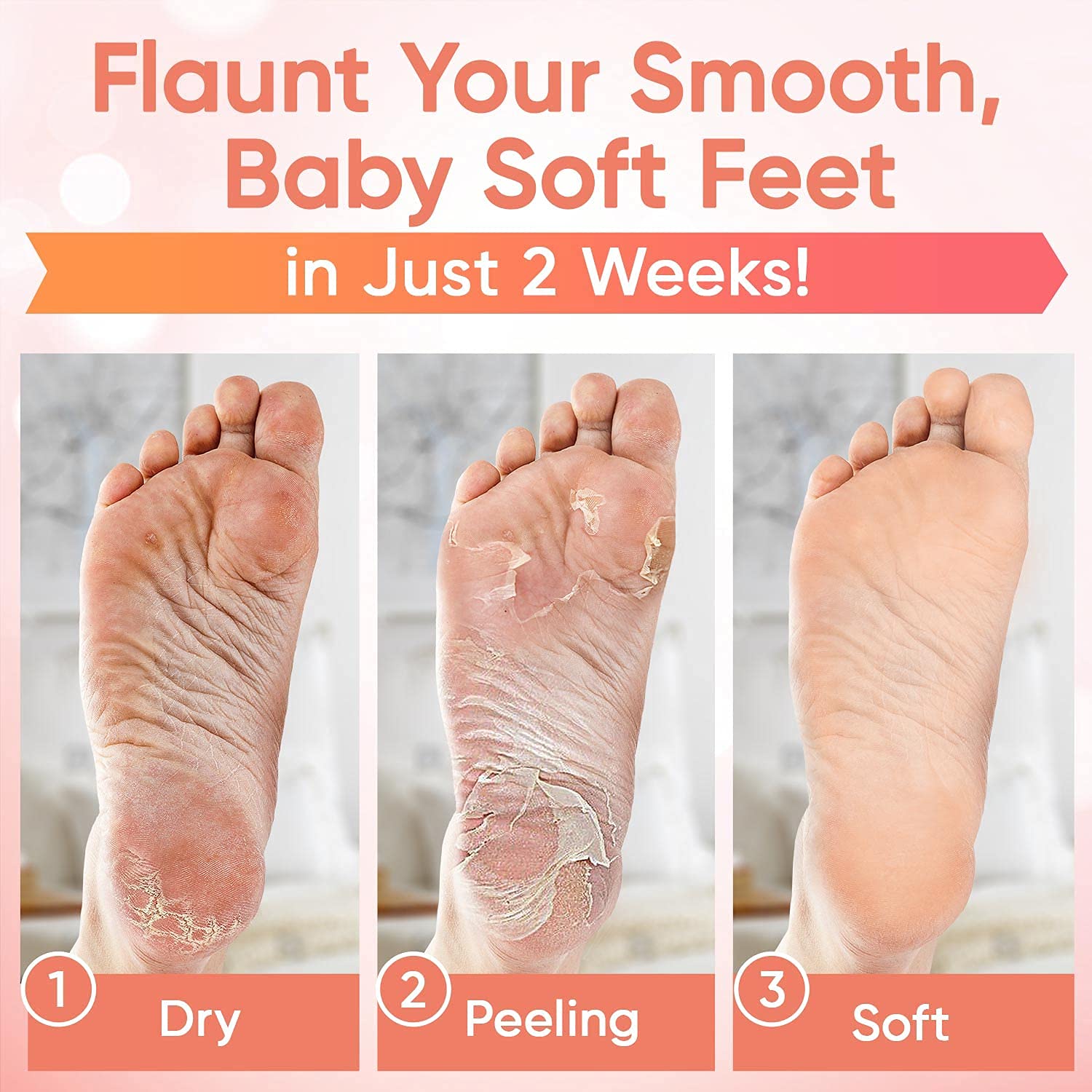 Foot Peel Mask Peach