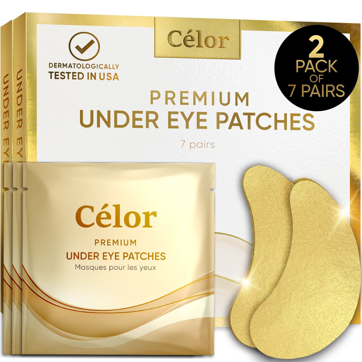 Premium Under Eye Patches Enriched with Hyaluronic Acid, Caffeine, Tea Tree &amp; Collagen