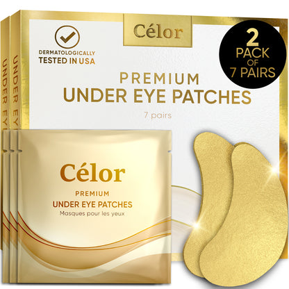 Premium Under Eye Patches Enriched with Hyaluronic Acid, Caffeine, Tea Tree &amp; Collagen